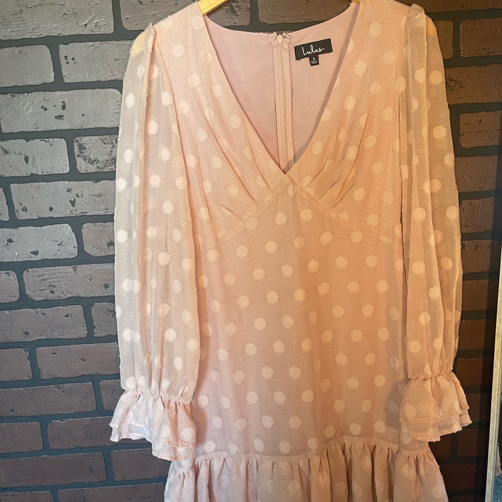 Lulu's Blush Pink Textured Dress